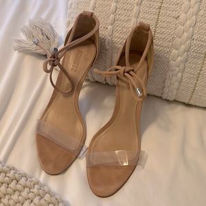 Schutz Suede Ankle tie pumps